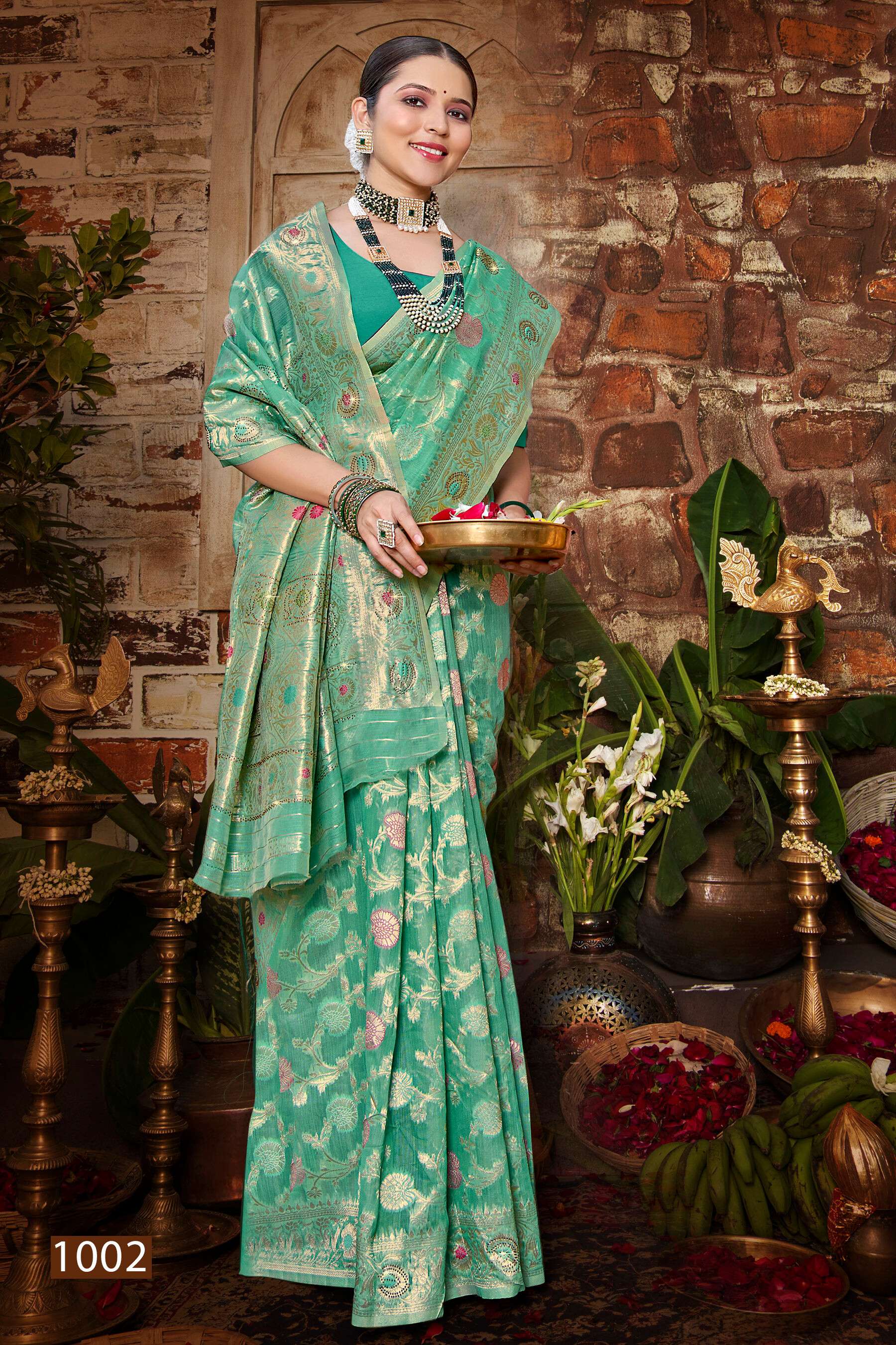 Saroj Ruksaana vol.2 Soft cotton with heavy swarovski work Saree Wholesale catalog    