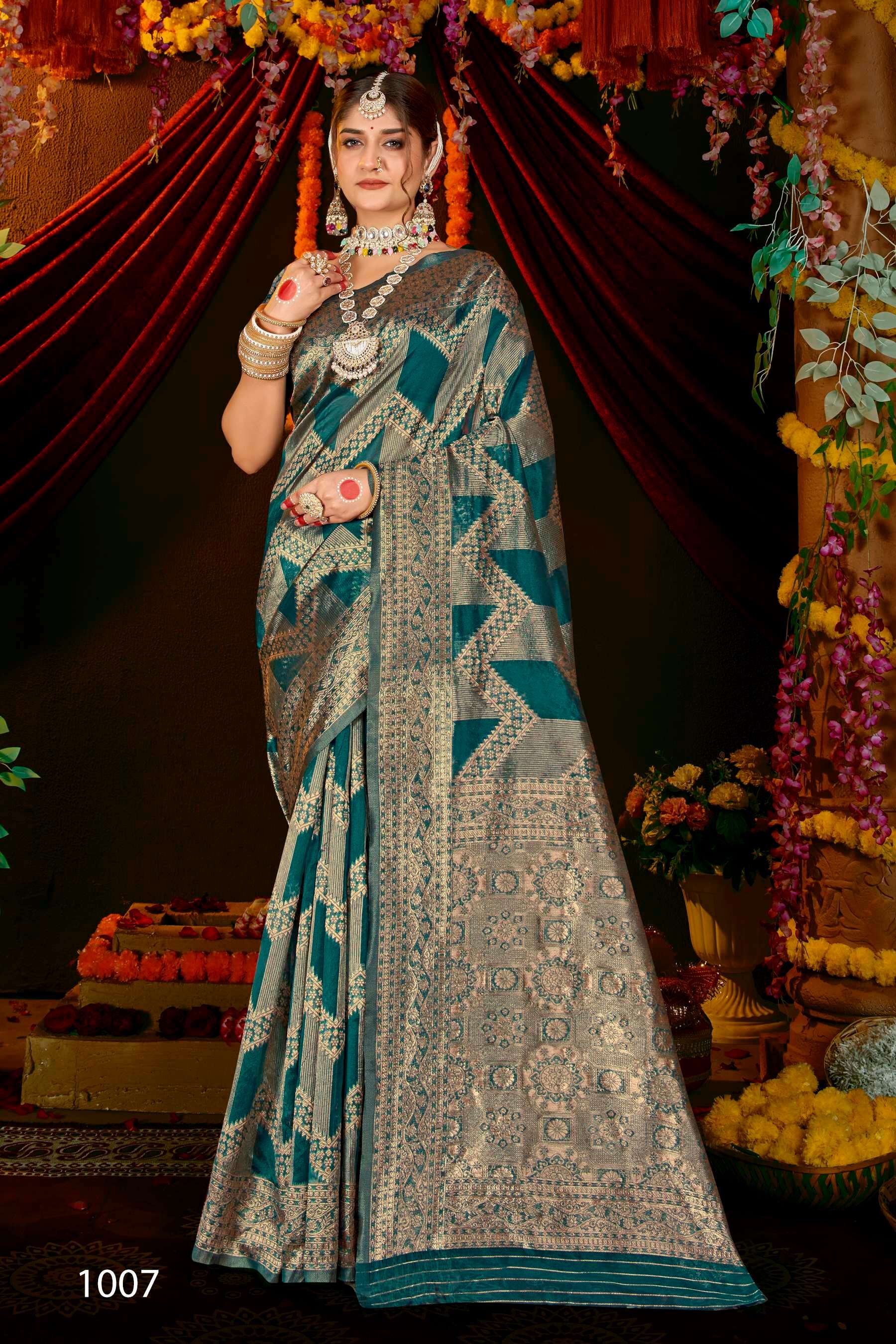 Saroj Sunaina Vol - 3 Organza siilk saree with rich pallu