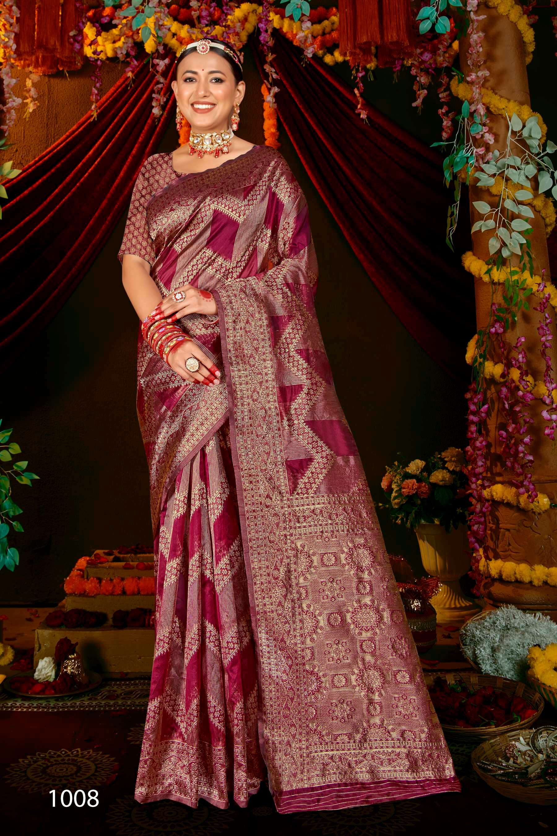 Saroj Sunaina Vol - 3 Organza siilk saree with rich pallu