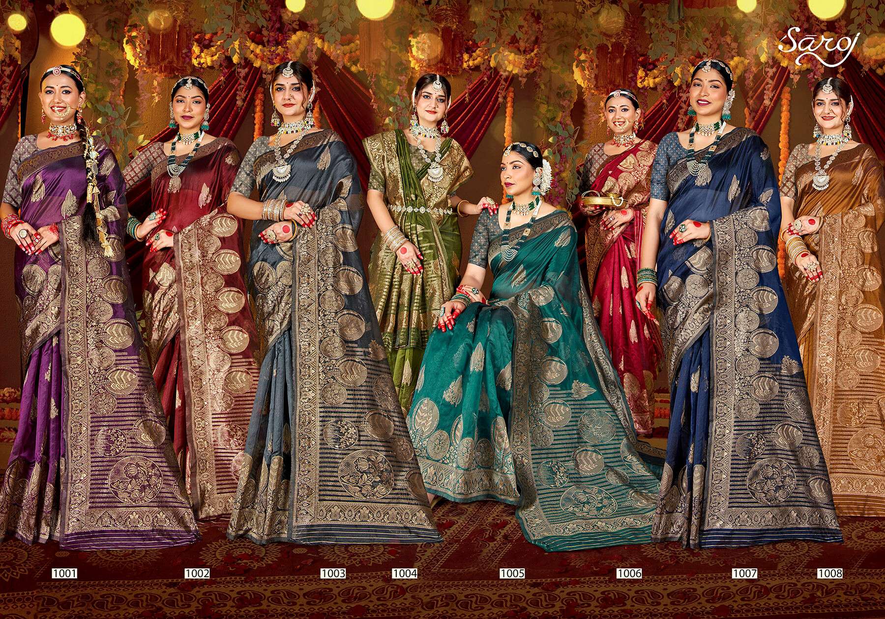 Saroj Sunaina Vol - 4 Organza siilk saree with rich pallu