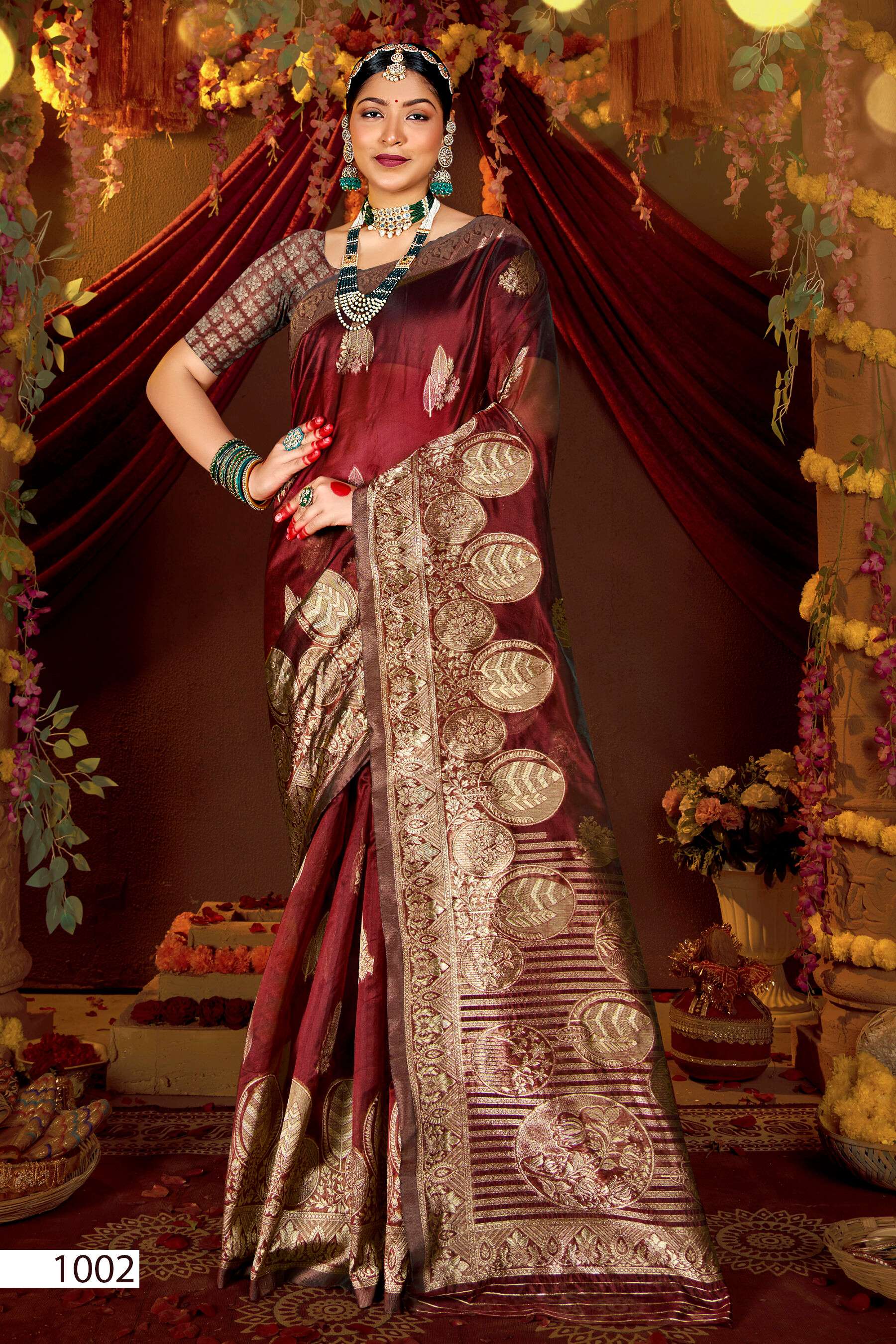 Saroj Sunaina Vol - 4 Organza siilk saree with rich pallu