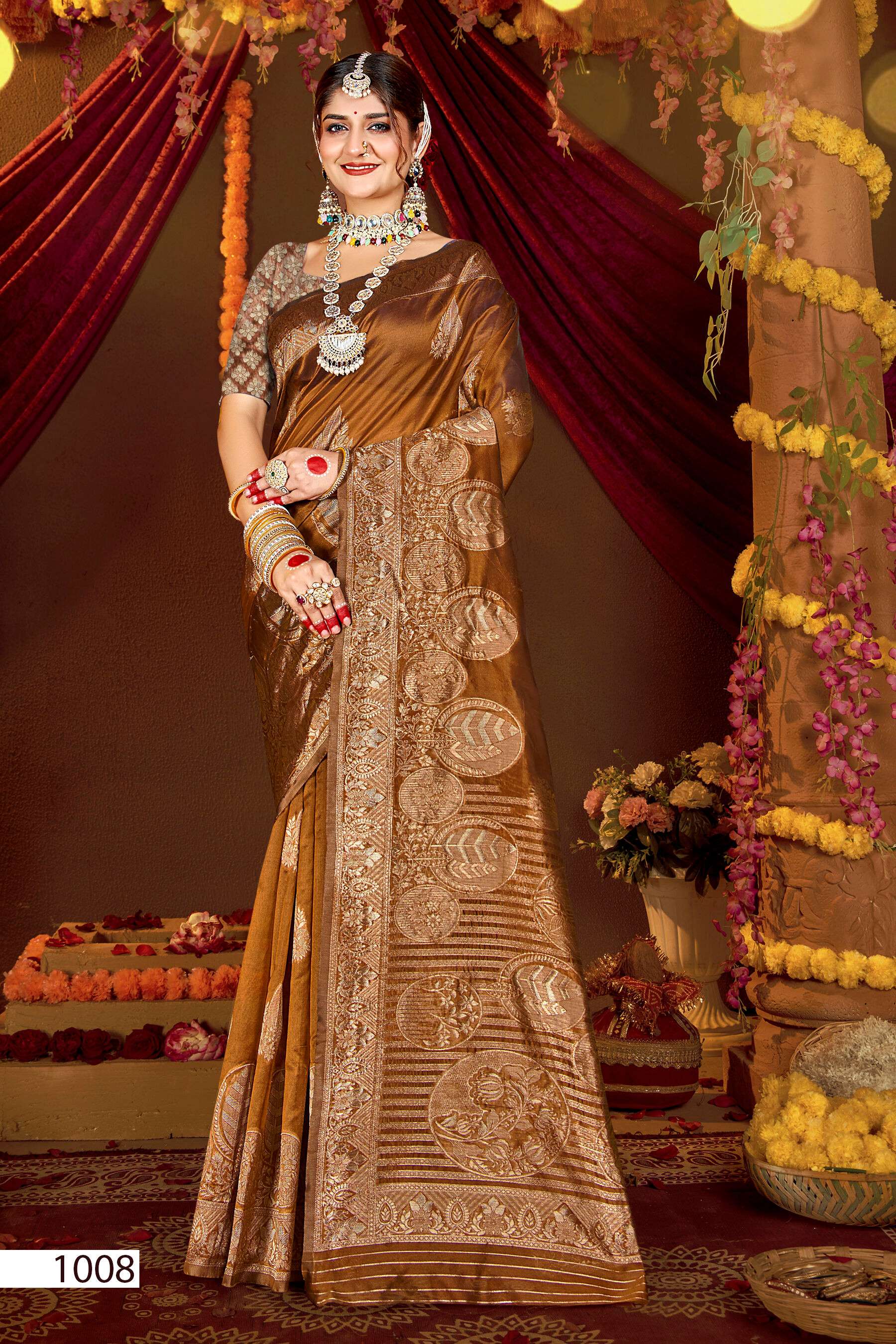 Saroj Sunaina Vol - 4 Organza siilk saree with rich pallu
