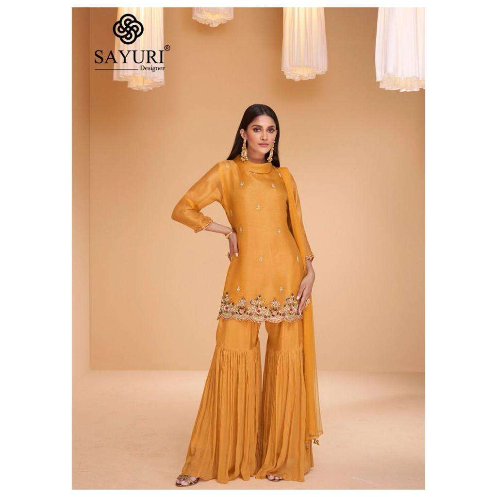 Sayuri Chandni Organza Silk Designer Salwar Kameez Wholesale catalog