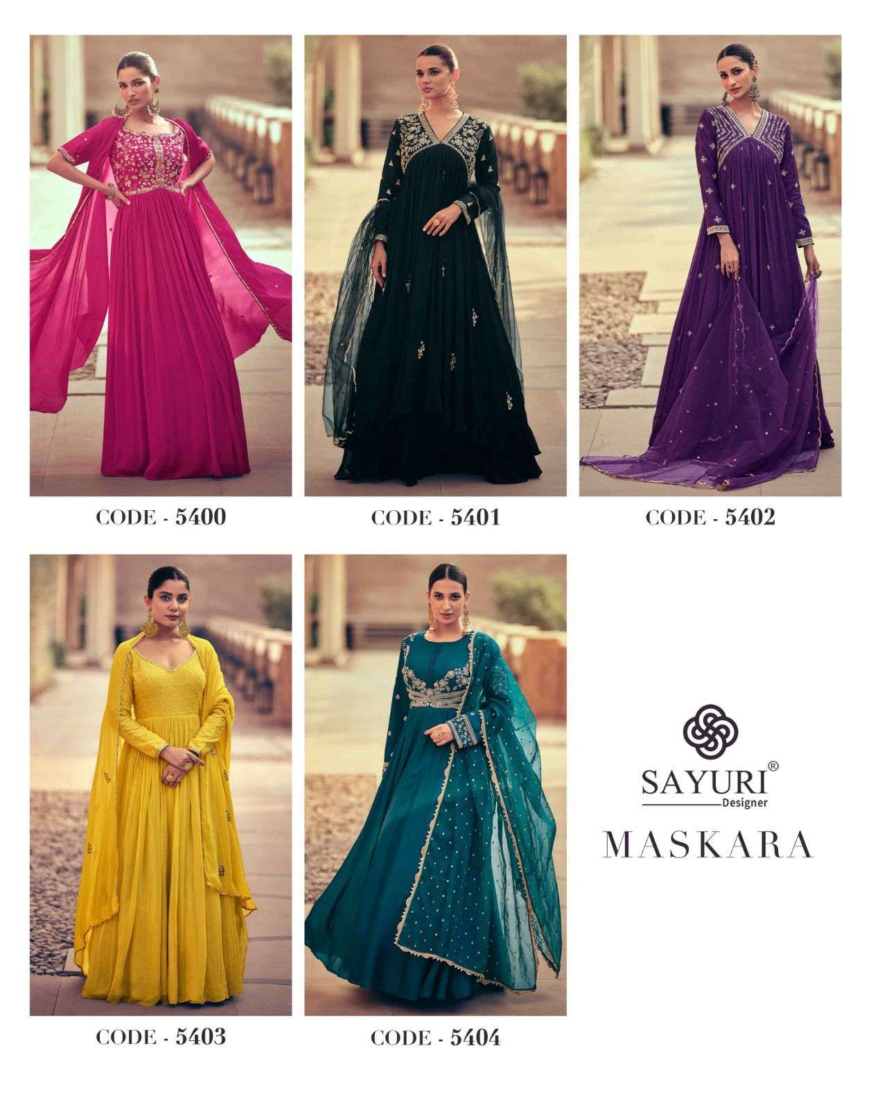 Sayuri Maskara Premium Silk Embroidered Salwar Kameez Wholesale catalog