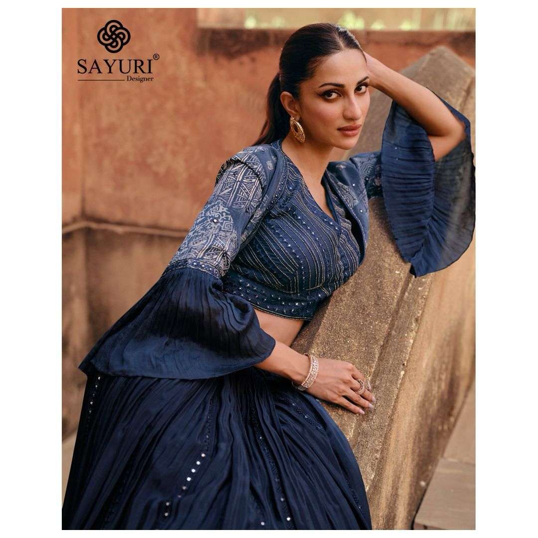 Sayuri Shezadi Real Chinon Wedding Wear Designer Gown Kurti Wholesale catalog
