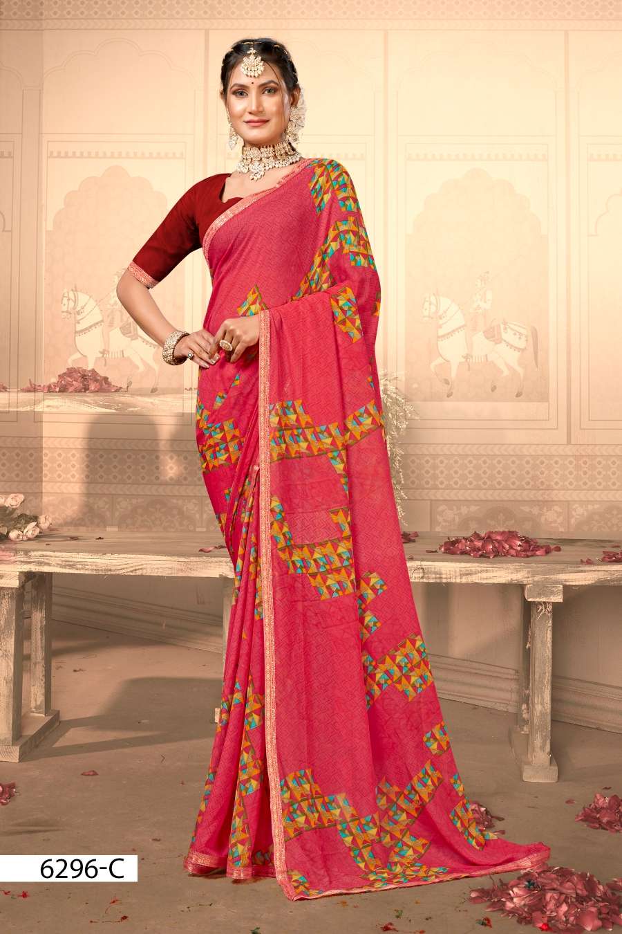 SEV MAMRA 6296 INDER SILK MILLS Saree Wholesale catalog