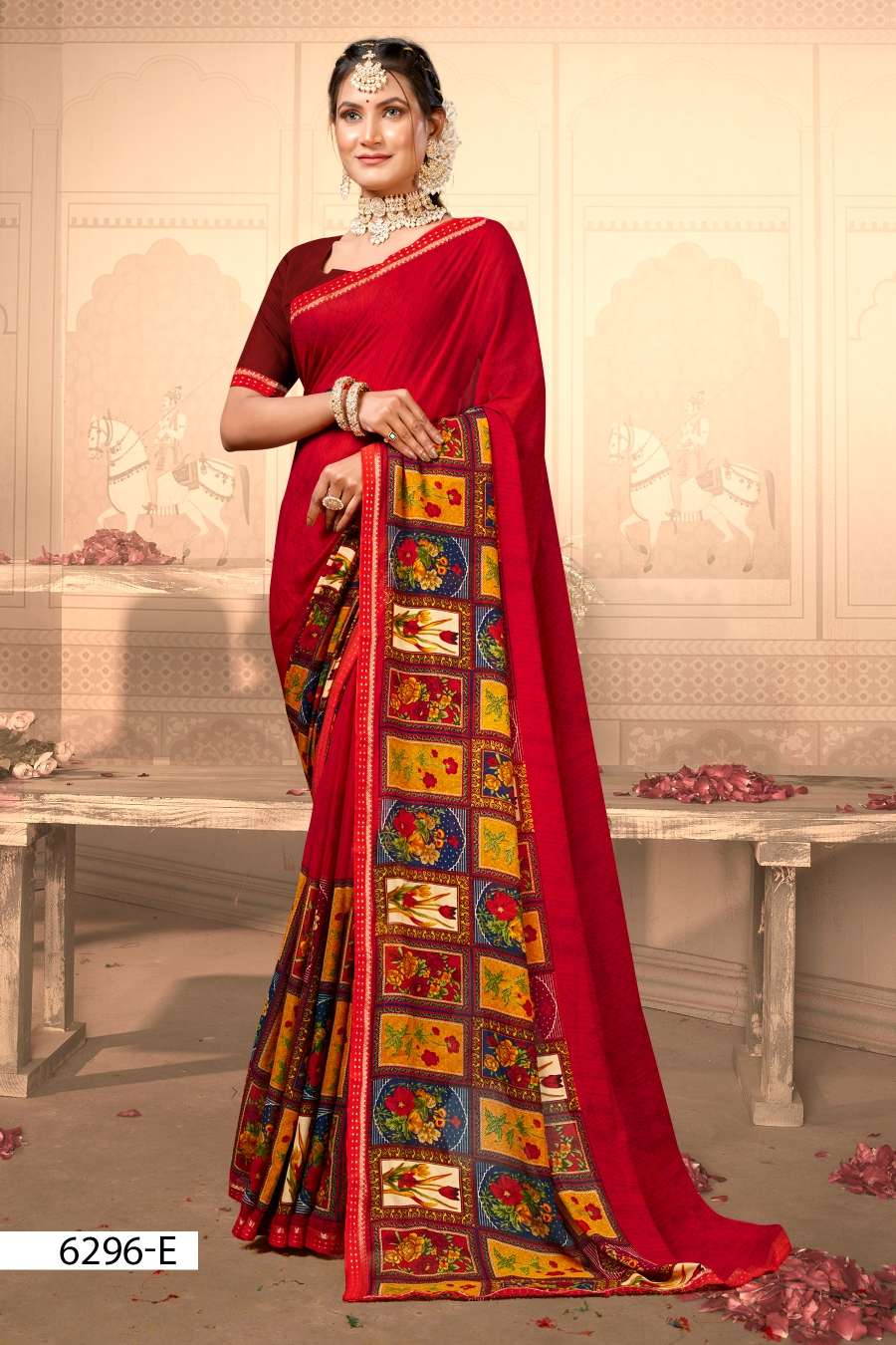 SEV MAMRA 6296 INDER SILK MILLS Saree Wholesale catalog