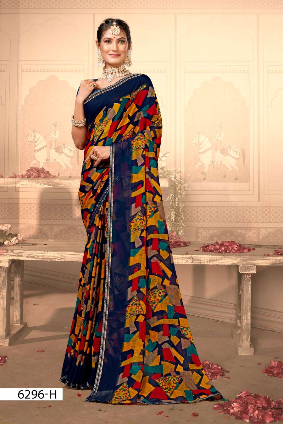 SEV MAMRA 6296 INDER SILK MILLS Saree Wholesale catalog