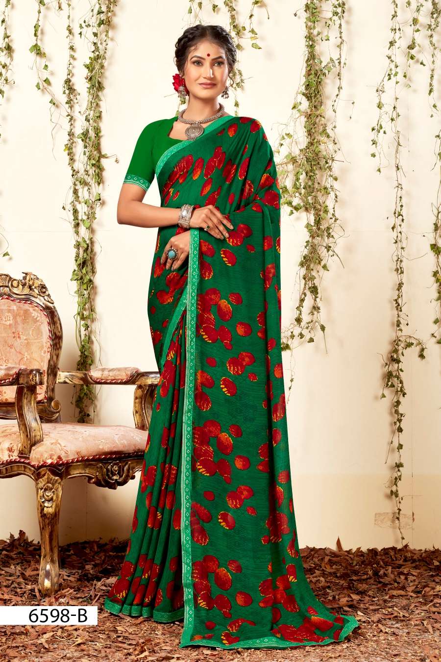 SEV MAMRA 6598 INDER SILK MILLS Saree Wholesale catalog