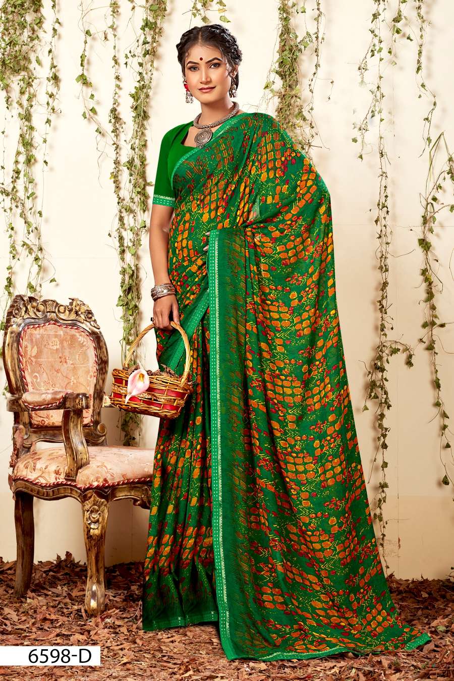 SEV MAMRA 6598 INDER SILK MILLS Saree Wholesale catalog