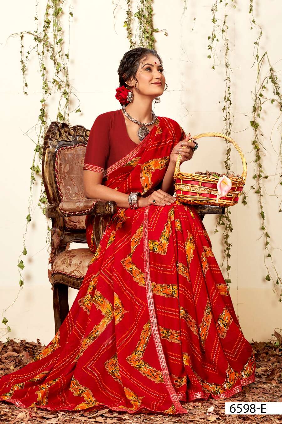 SEV MAMRA 6598 INDER SILK MILLS Saree Wholesale catalog