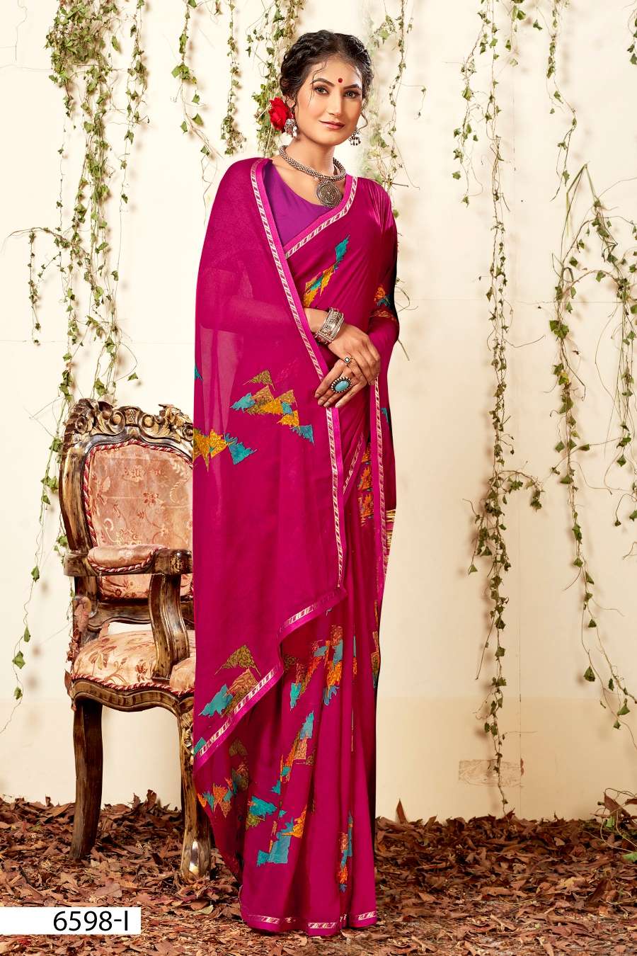 SEV MAMRA 6598 INDER SILK MILLS Saree Wholesale catalog