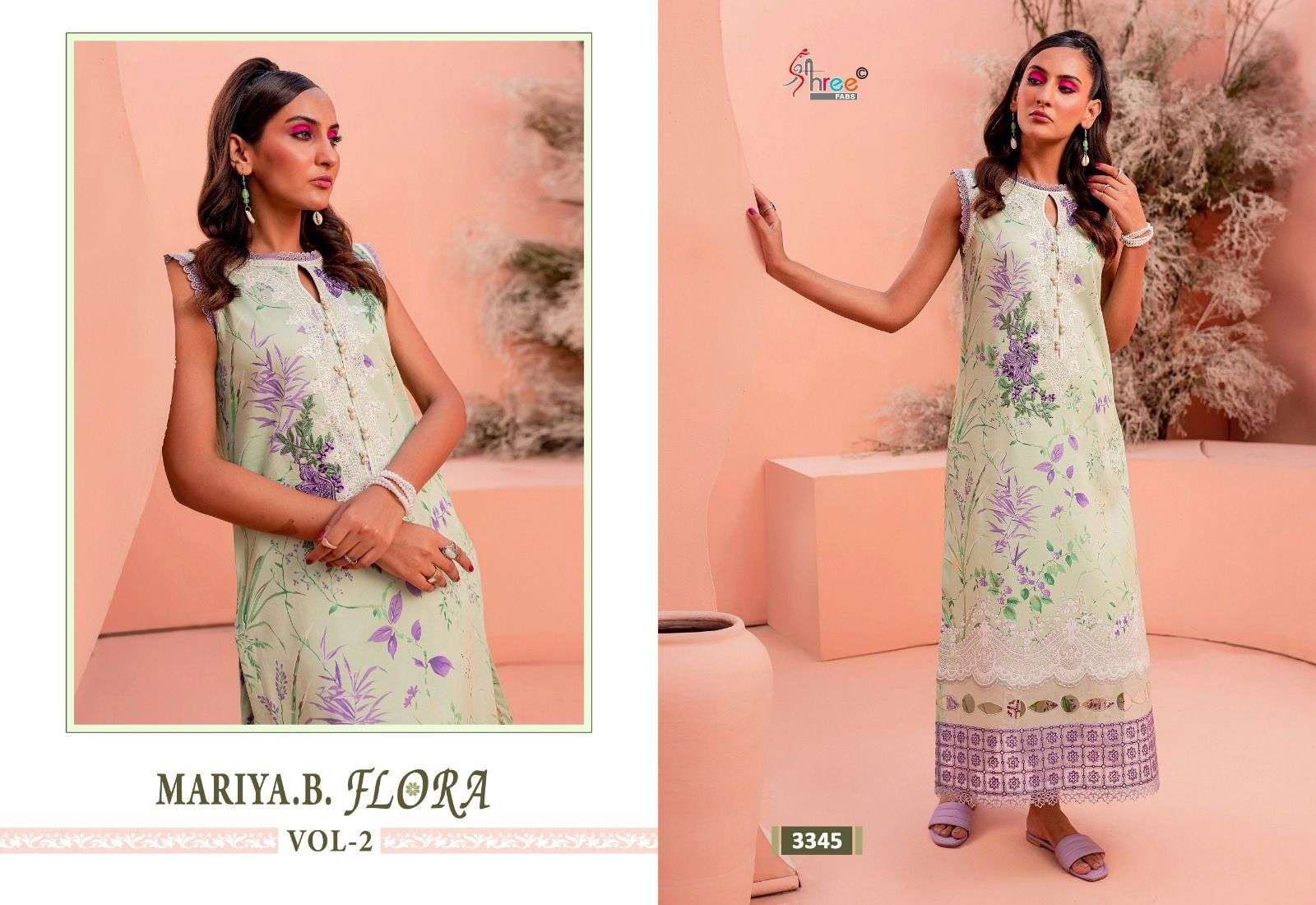 Shree Mariya B Flora Vol 2 Chiffon Dupatta Pakistani Suits Wholesale catalog