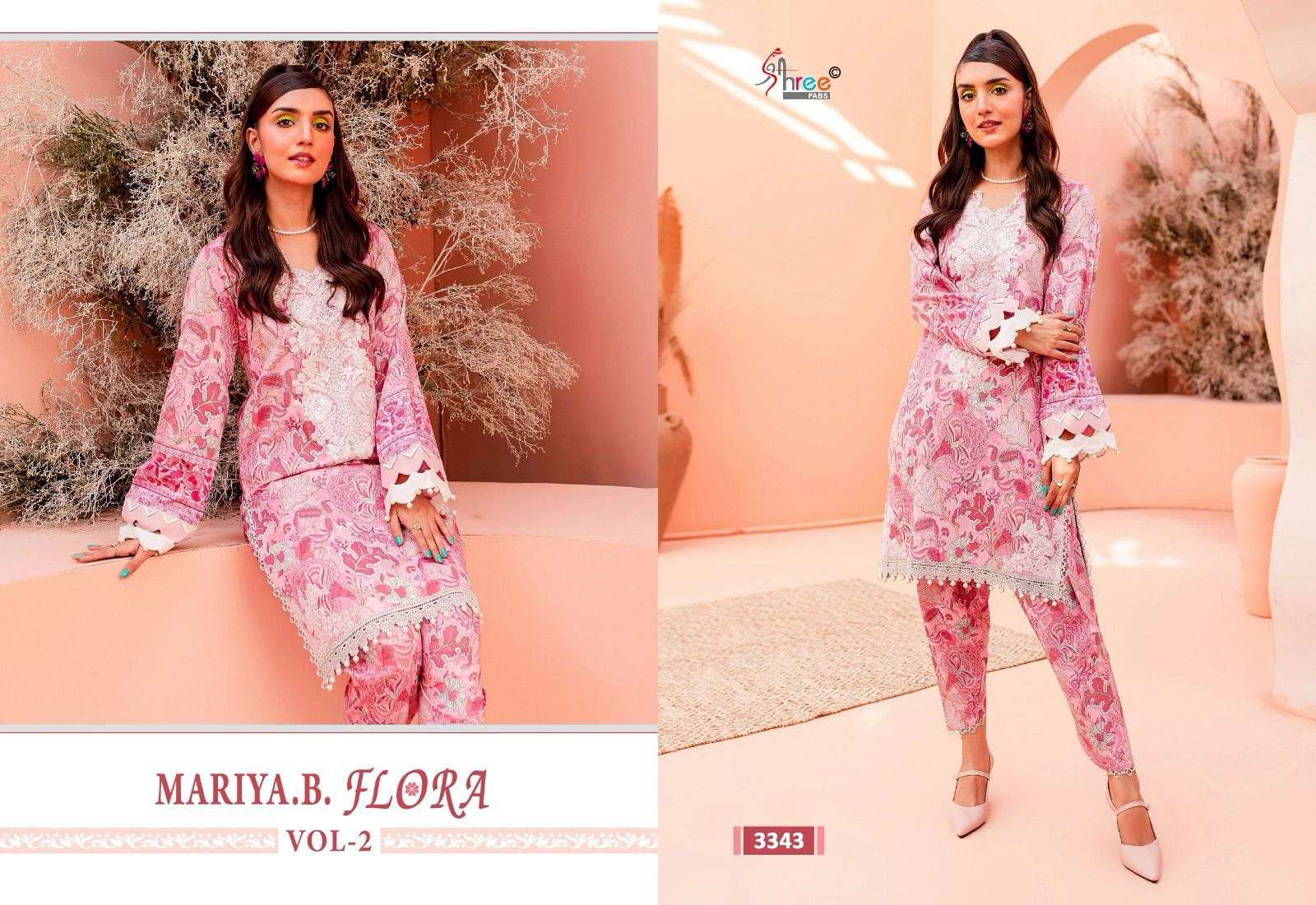 Shree Mariya B Flora Vol 2 Chiffon Dupatta Pakistani Suits Wholesale catalog