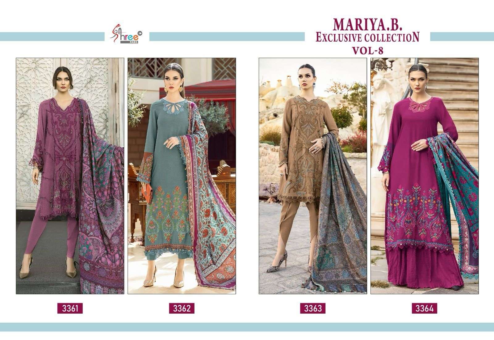 Shree Mariya B Vol 8 Cotton Dupatta Salwar Suits Wholesale catalog
