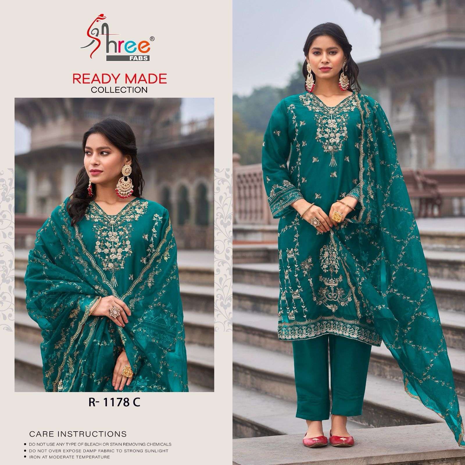 Shree R 1178 Organza Pakistani Suits Wholesale catalog