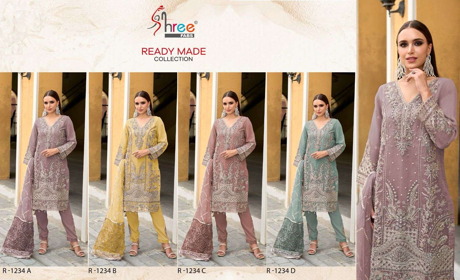 Shree R 1234 A To D Pakistani Suits Wholesale catalog