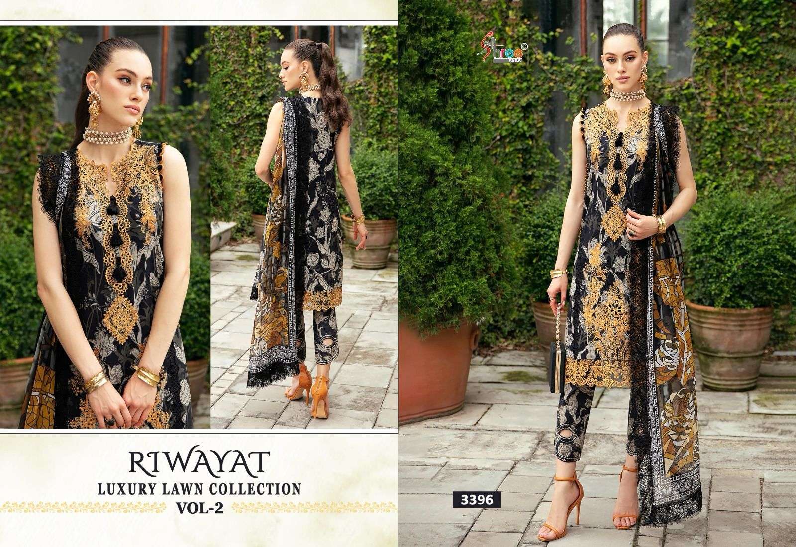 Shree Riwayat Luxury Lawn Vol 2 Cotton Dupatta Salwar Suits Wholesale catalog