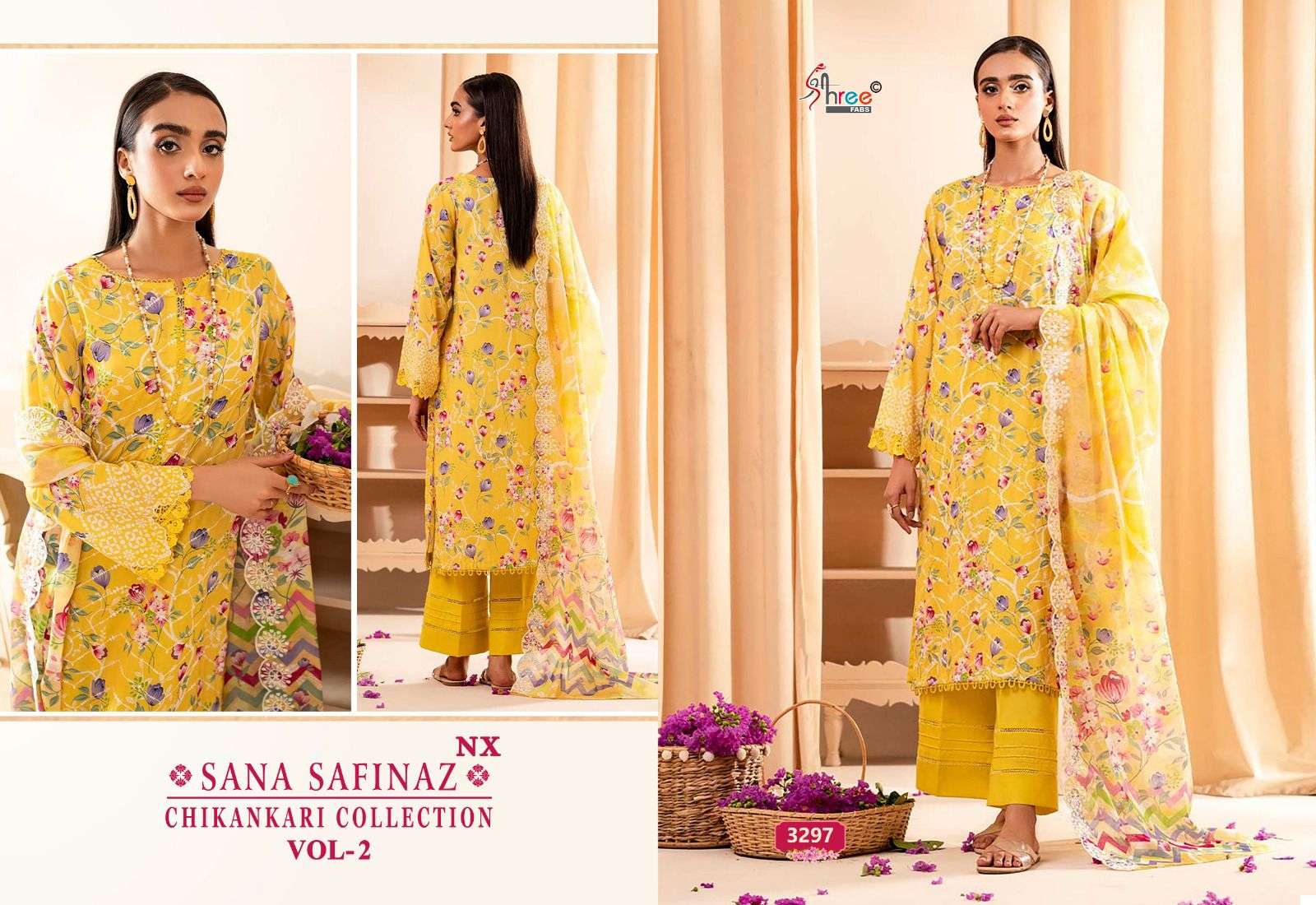 Shree Sana Safinaz Chikankari Vol 2 Nx Chiffon Salwar Suits Wholesale catalog