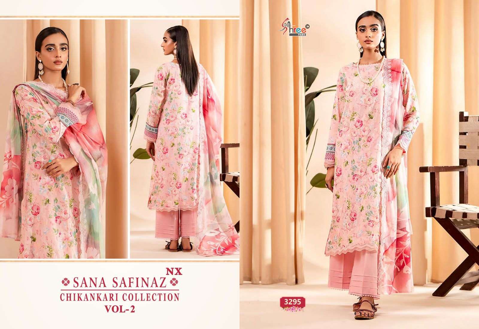 Shree Sana Safinaz Chikankari Vol 2 Nx Chiffon Salwar Suits Wholesale catalog
