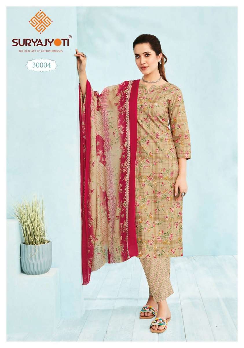Suryajyoti Poshak Vol-3 -Kurti Pant With Dupatta -Wholesale Catalog