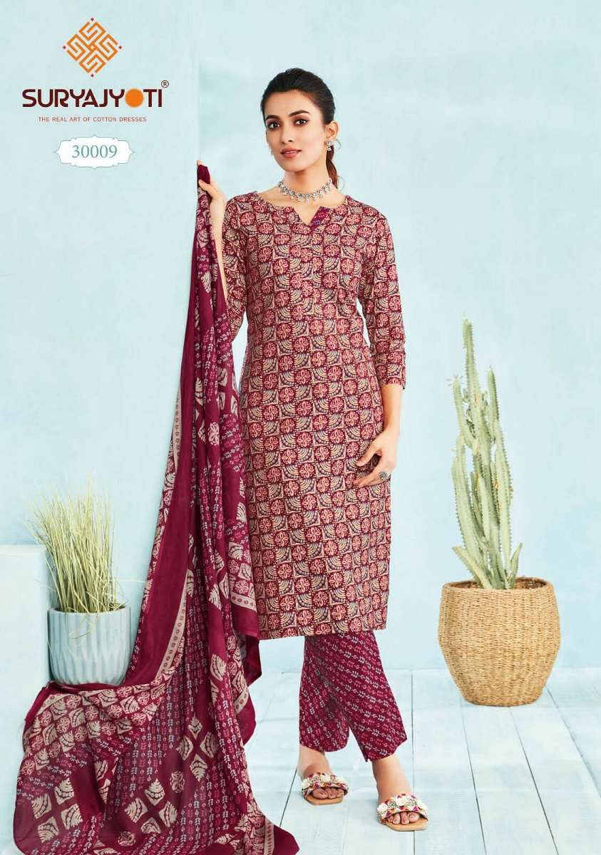 Suryajyoti Poshak Vol-3 -Kurti Pant With Dupatta -Wholesale Catalog