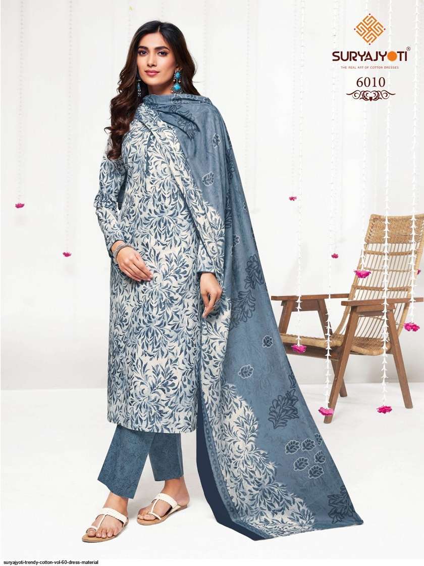 Suryajyoti Trendy Cotton Vol-60 – Dress Material -Wholesale Catalog