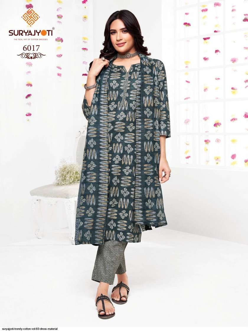 Suryajyoti Trendy Cotton Vol-60 – Dress Material -Wholesale Catalog