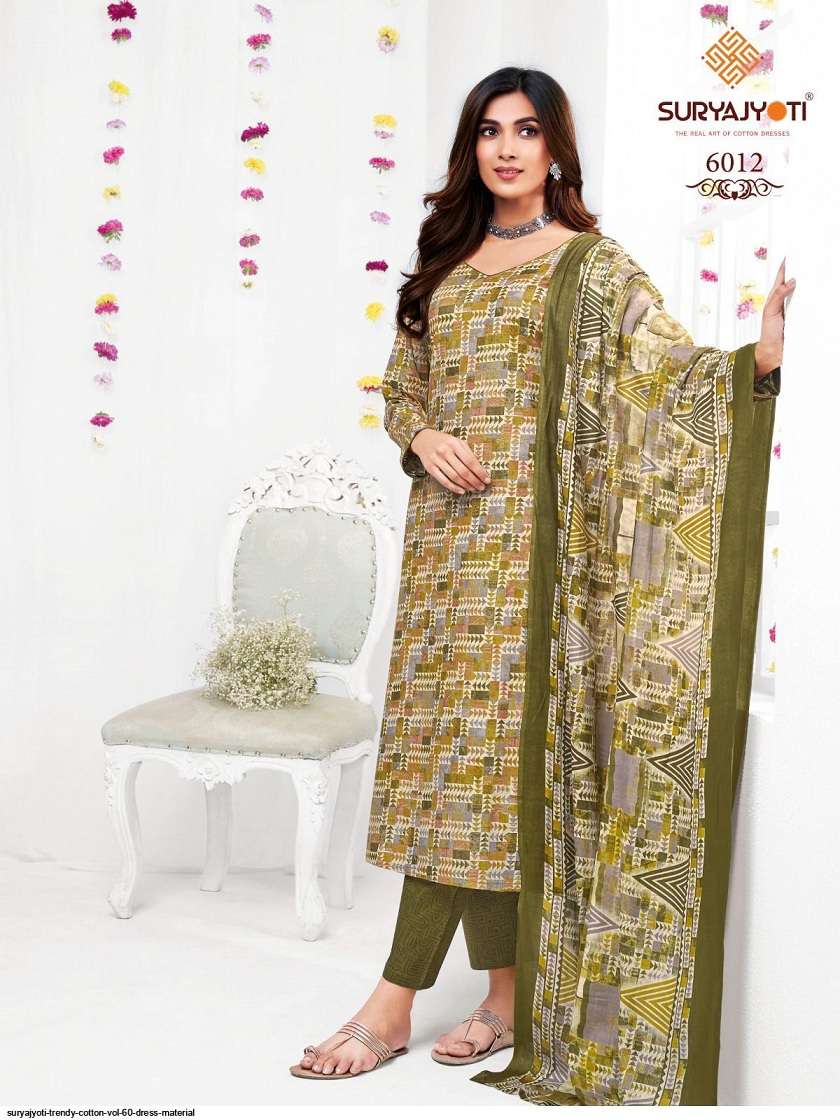 Suryajyoti Trendy Cotton Vol-60 – Dress Material -Wholesale Catalog