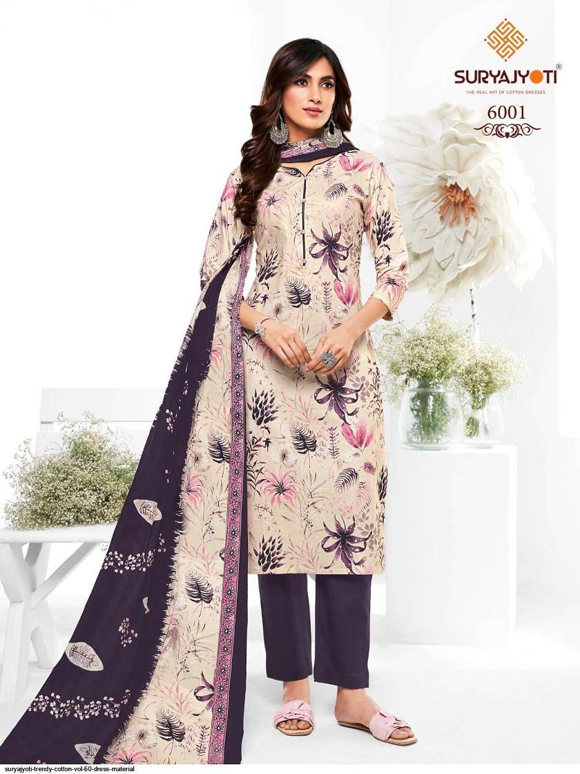 Suryajyoti Trendy Cotton Vol-60 – Dress Material -Wholesale Catalog