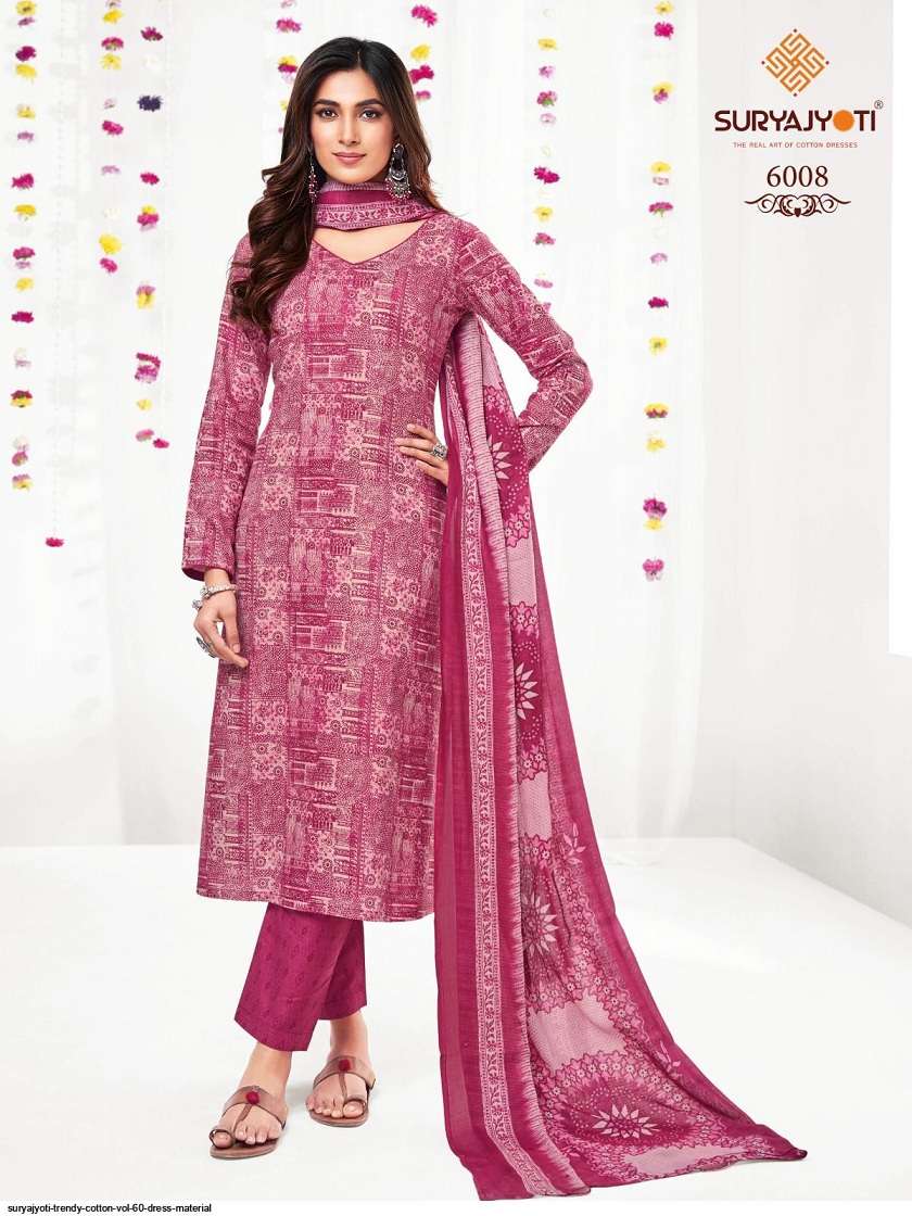 Suryajyoti Trendy Cotton Vol-60 – Dress Material -Wholesale Catalog
