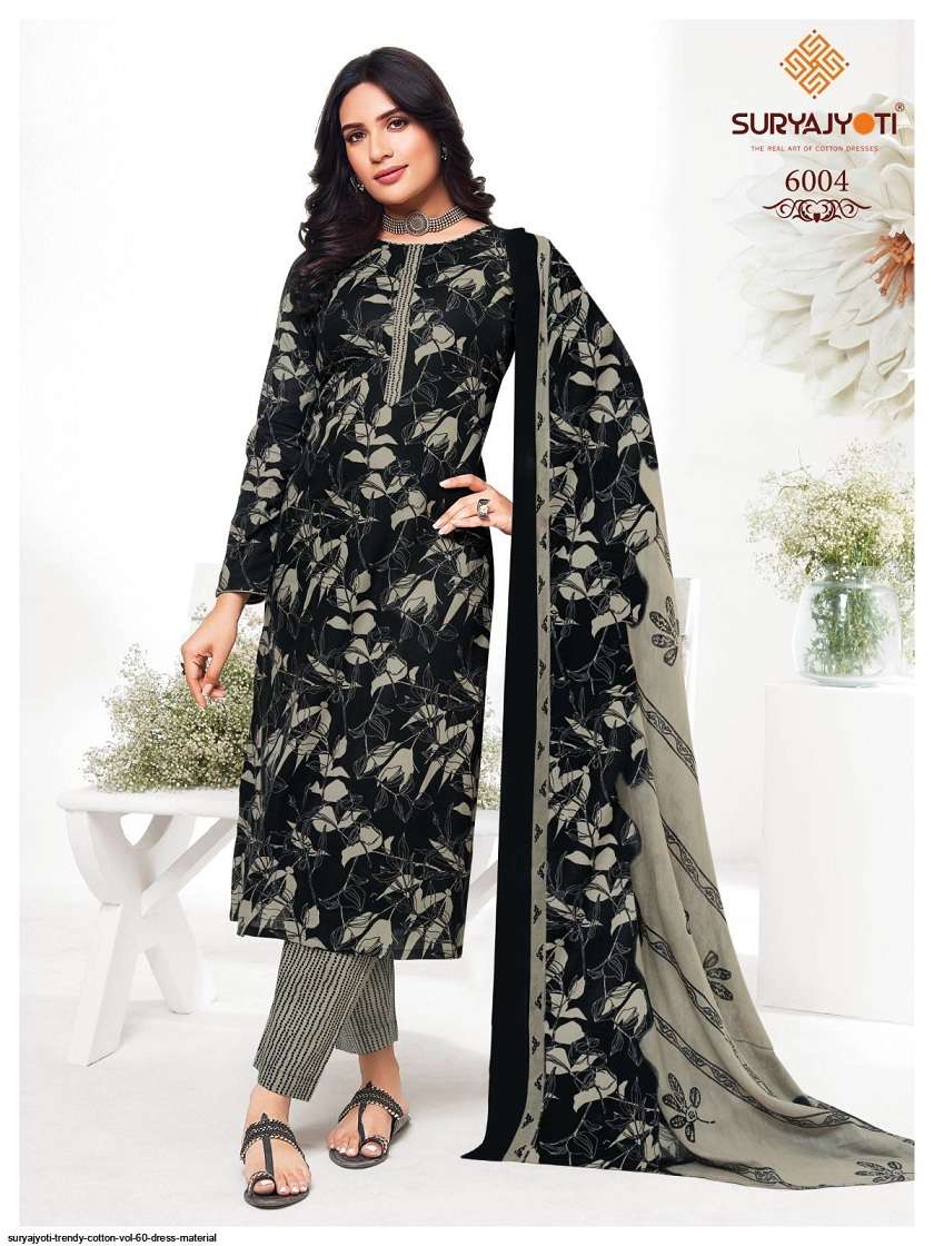Suryajyoti Trendy Cotton Vol-60 – Dress Material -Wholesale Catalog