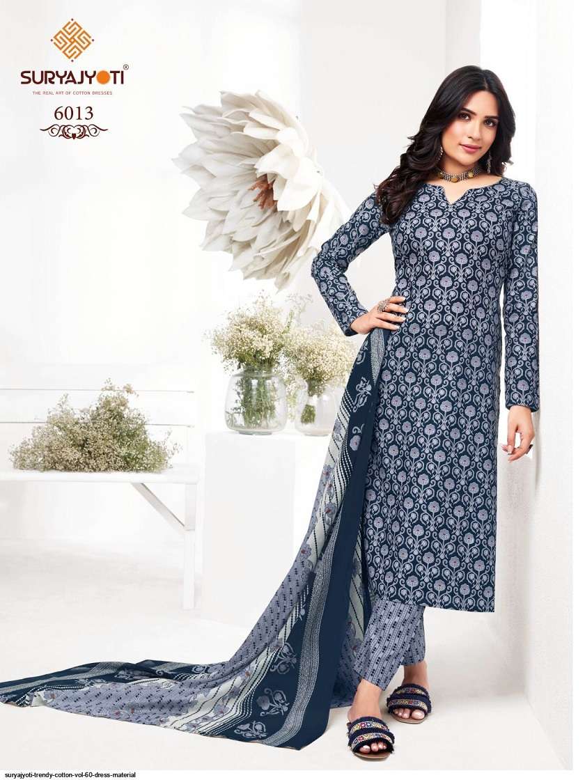 Suryajyoti Trendy Cotton Vol-60 – Dress Material -Wholesale Catalog
