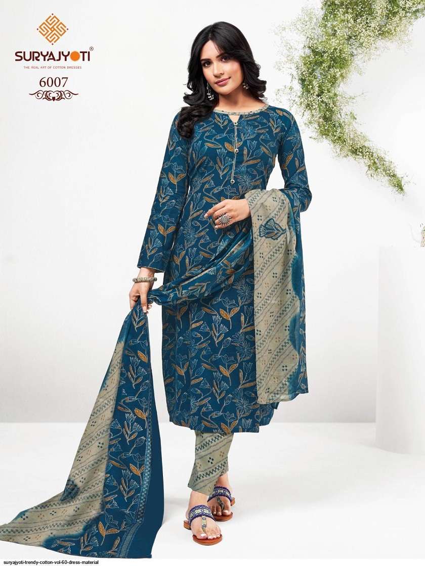Suryajyoti Trendy Cotton Vol-60 – Dress Material -Wholesale Catalog