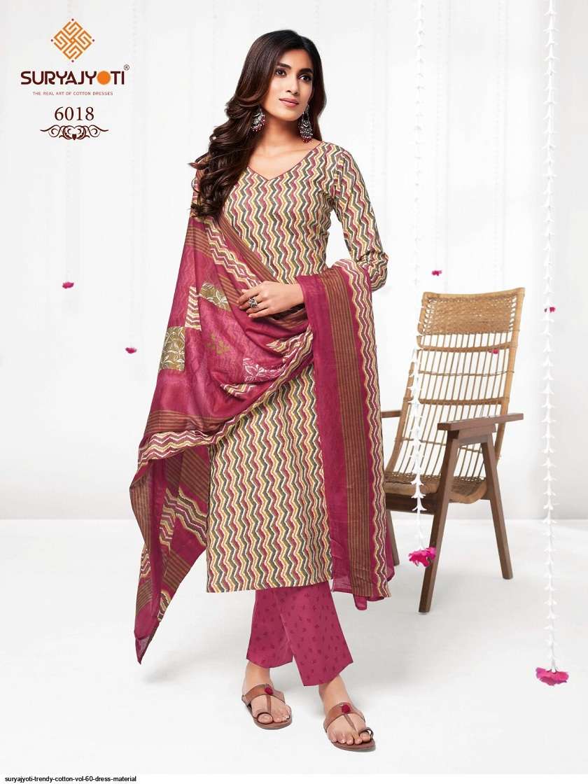 Suryajyoti Trendy Cotton Vol-60 – Dress Material -Wholesale Catalog