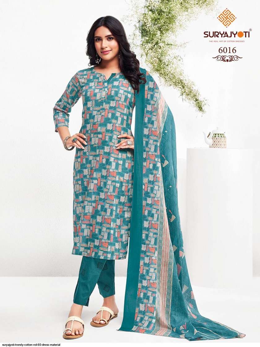 Suryajyoti Trendy Cotton Vol-60 – Dress Material -Wholesale Catalog