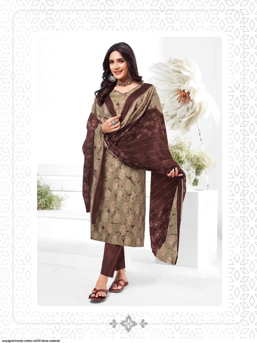 Suryajyoti Trendy Cotton Vol-60 – Dress Material -Wholesale Catalog
