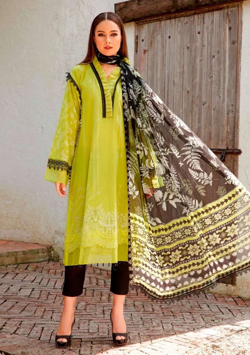 Taj Maria B M Print 411 Cotton Dupatta Salwar Suits Wholesale catalog