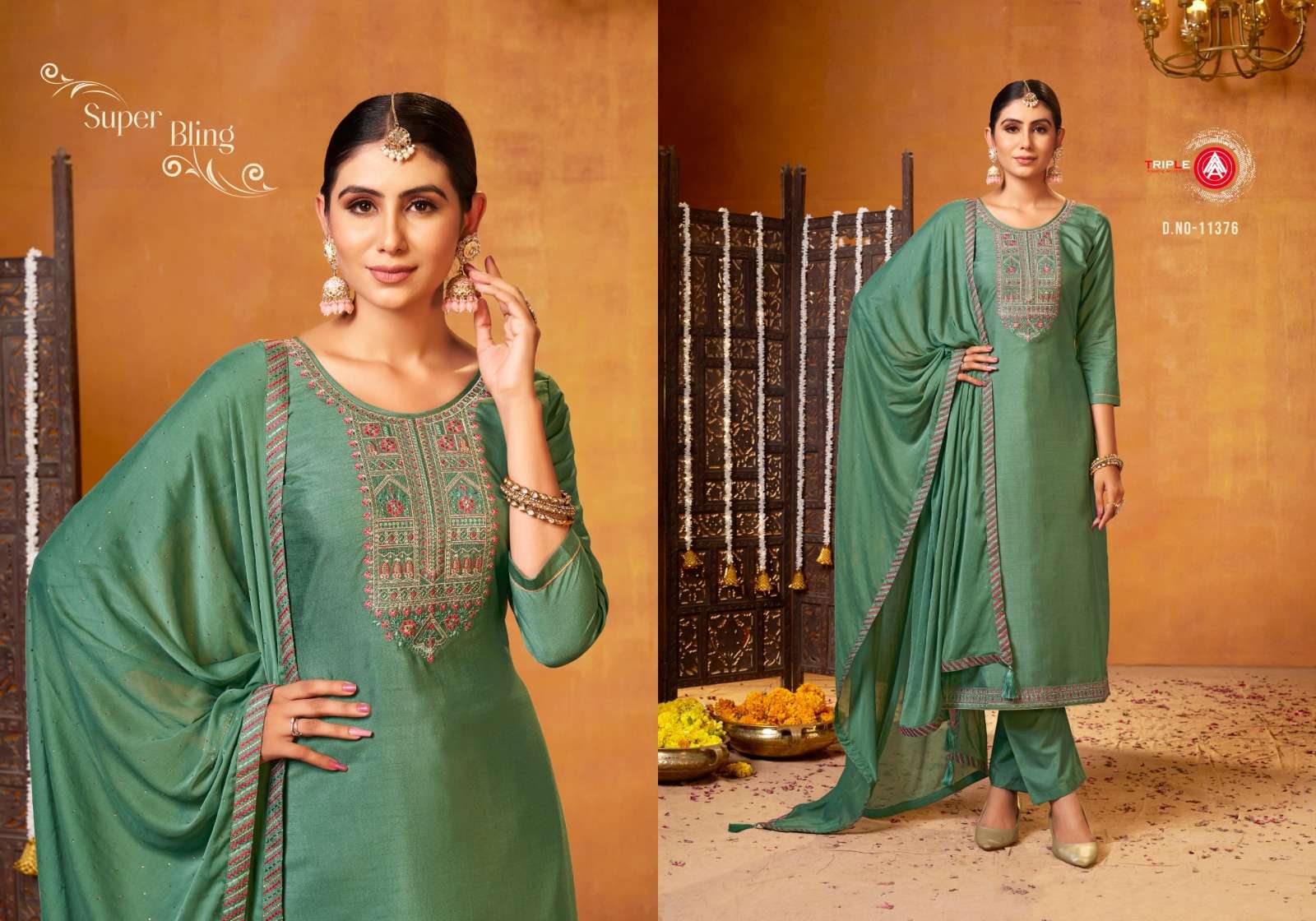 Triple Aaa Blizz Soft Silk Designer Dress Material Wholesale catalog