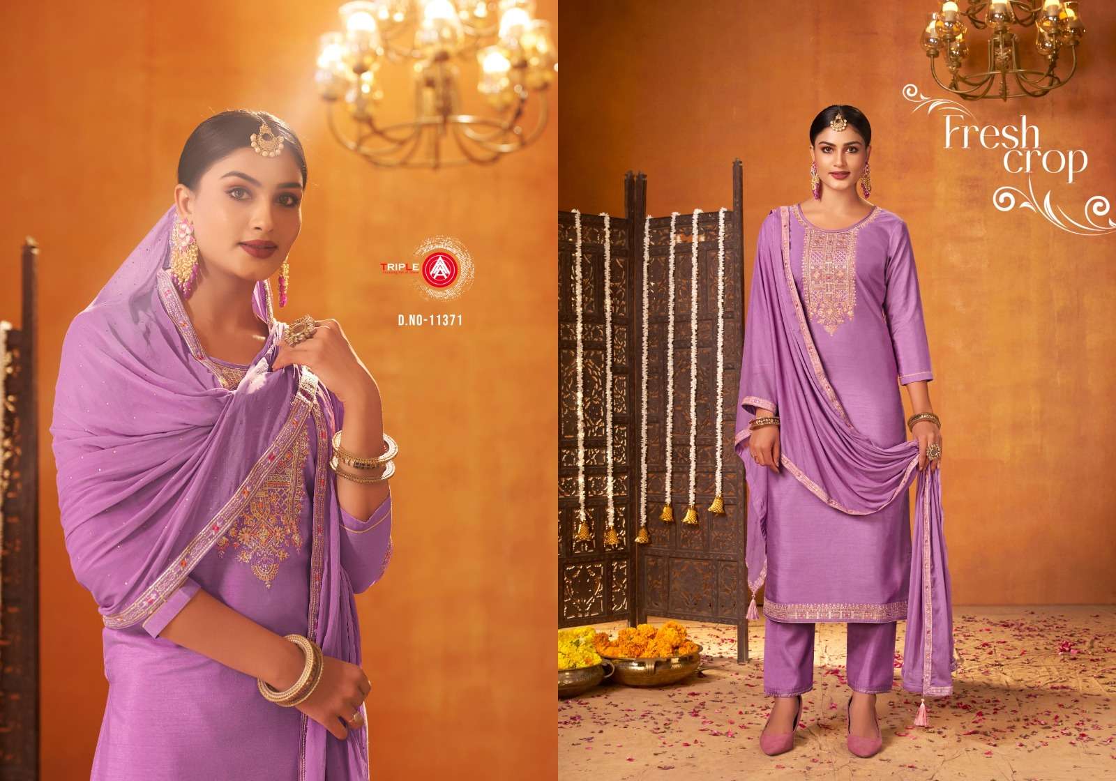 Triple Aaa Blizz Soft Silk Designer Dress Material Wholesale catalog