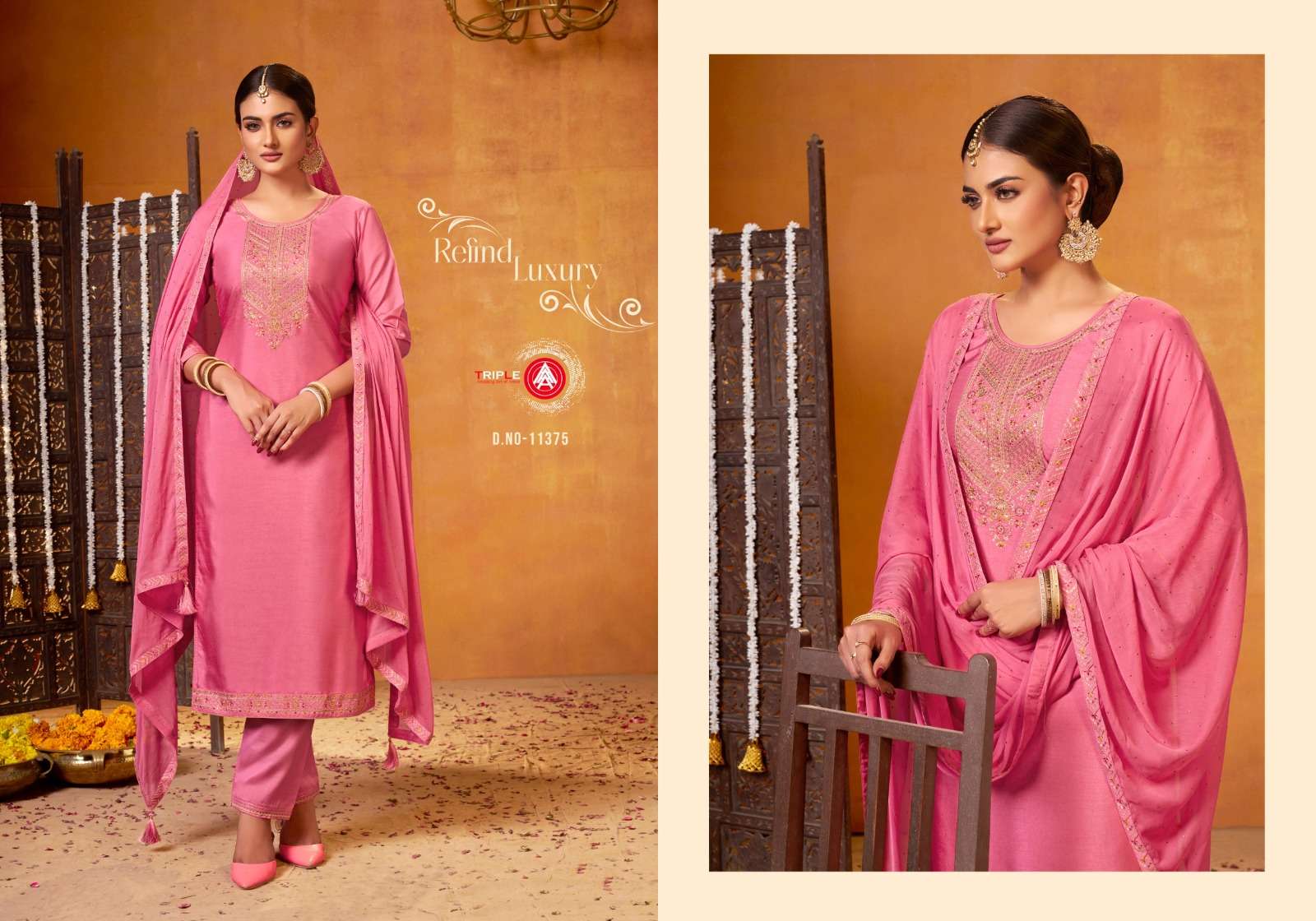 Triple Aaa Blizz Soft Silk Designer Dress Material Wholesale catalog