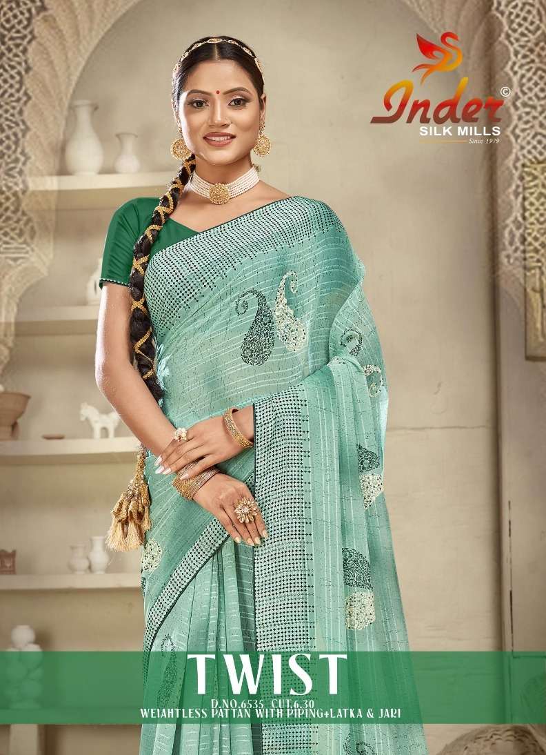 TWIST 6535 INDER SILK MILLS Saree Wholesale catalog