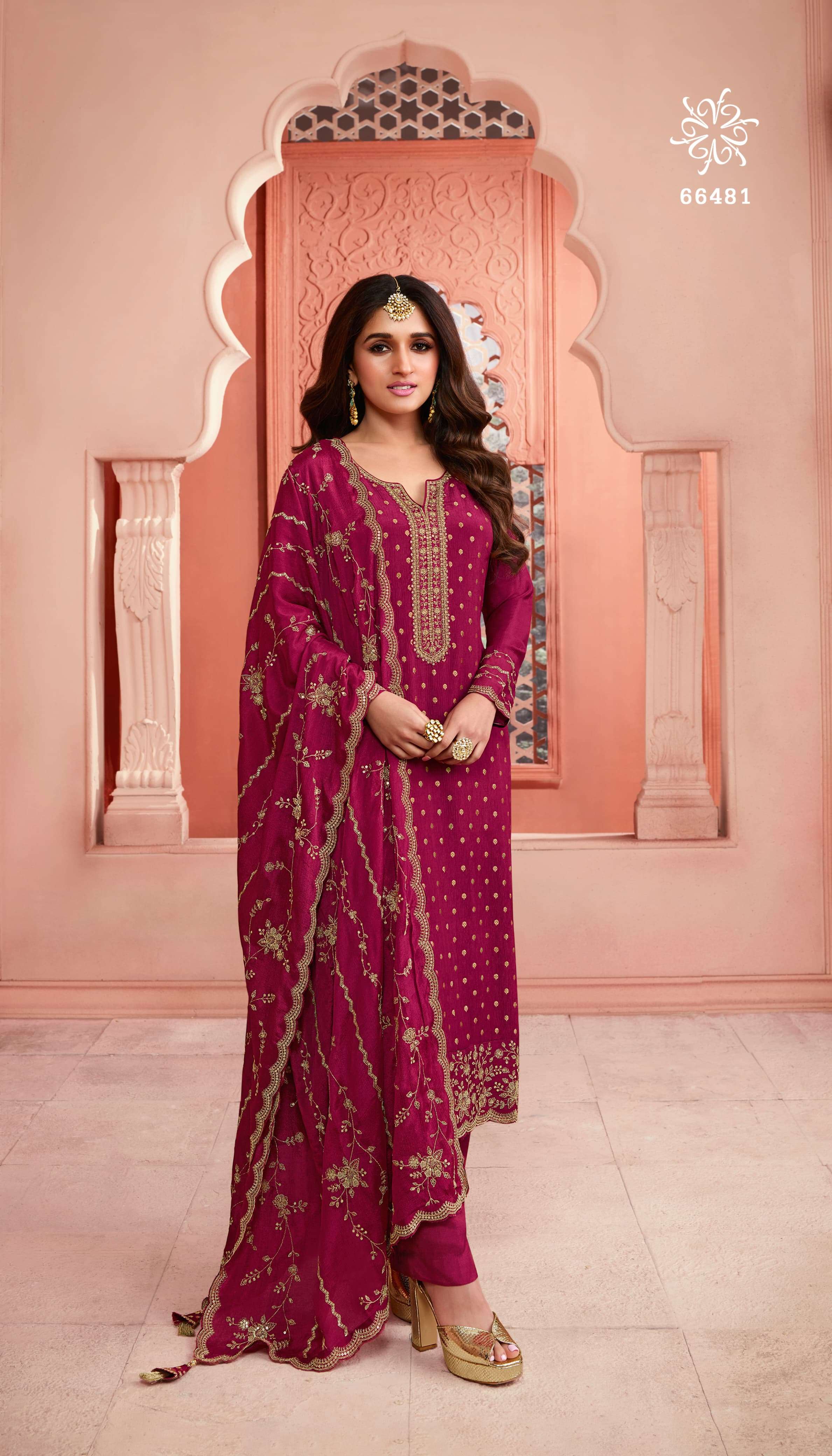 Vinay Kuleesh Swarnaa Hitlist Jacquard Embroidery Salwar Suits Wholesale catalog