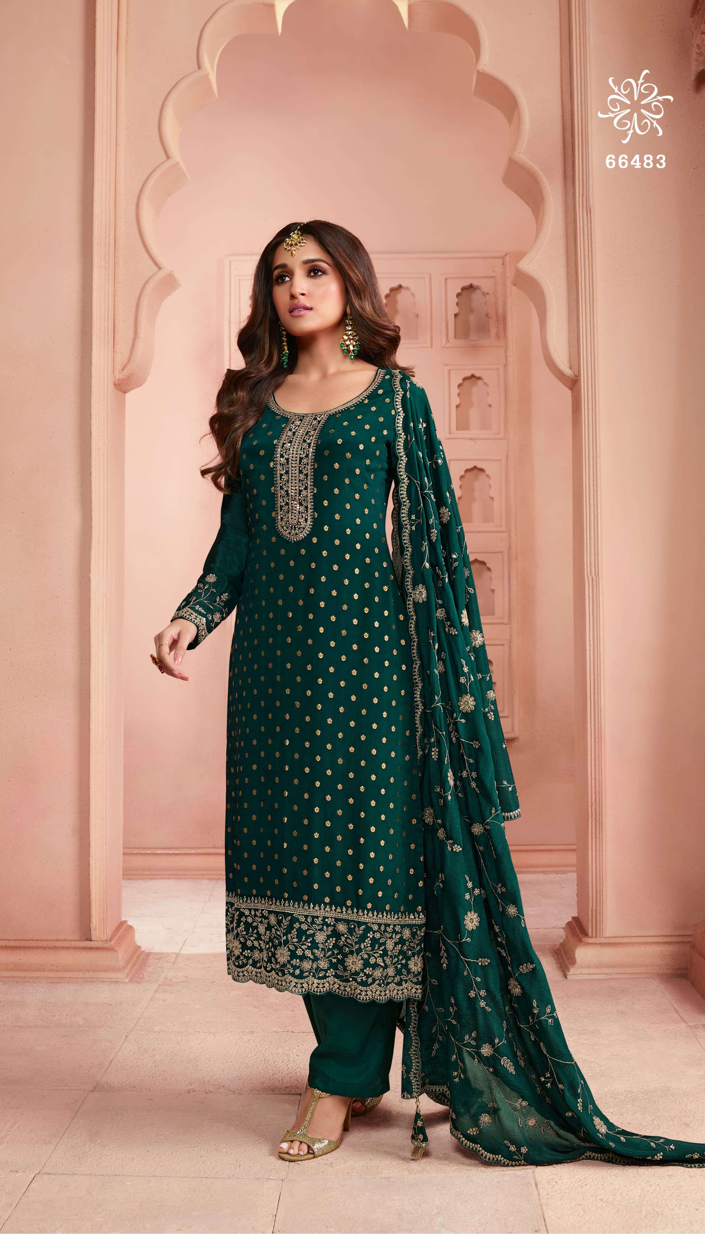 Vinay Kuleesh Swarnaa Hitlist Jacquard Embroidery Salwar Suits Wholesale catalog
