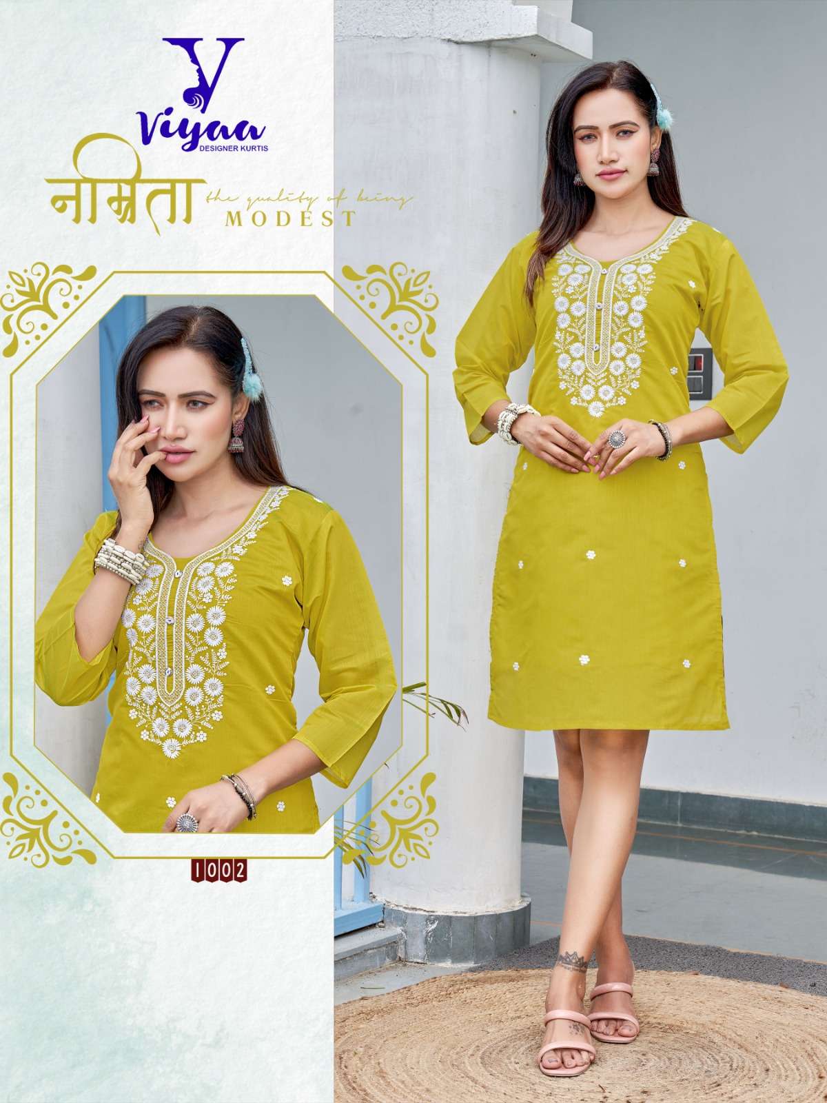 VIYAA DESIGNER LUCKNOWI V1 Kurti Wholesale catalog