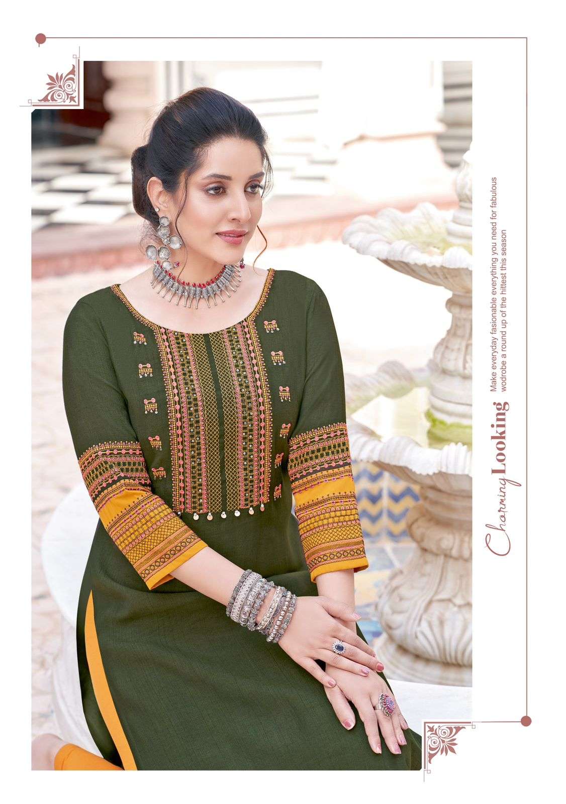 WOOGLEE Salonee Vol 5 Kurti Wholesale catalog