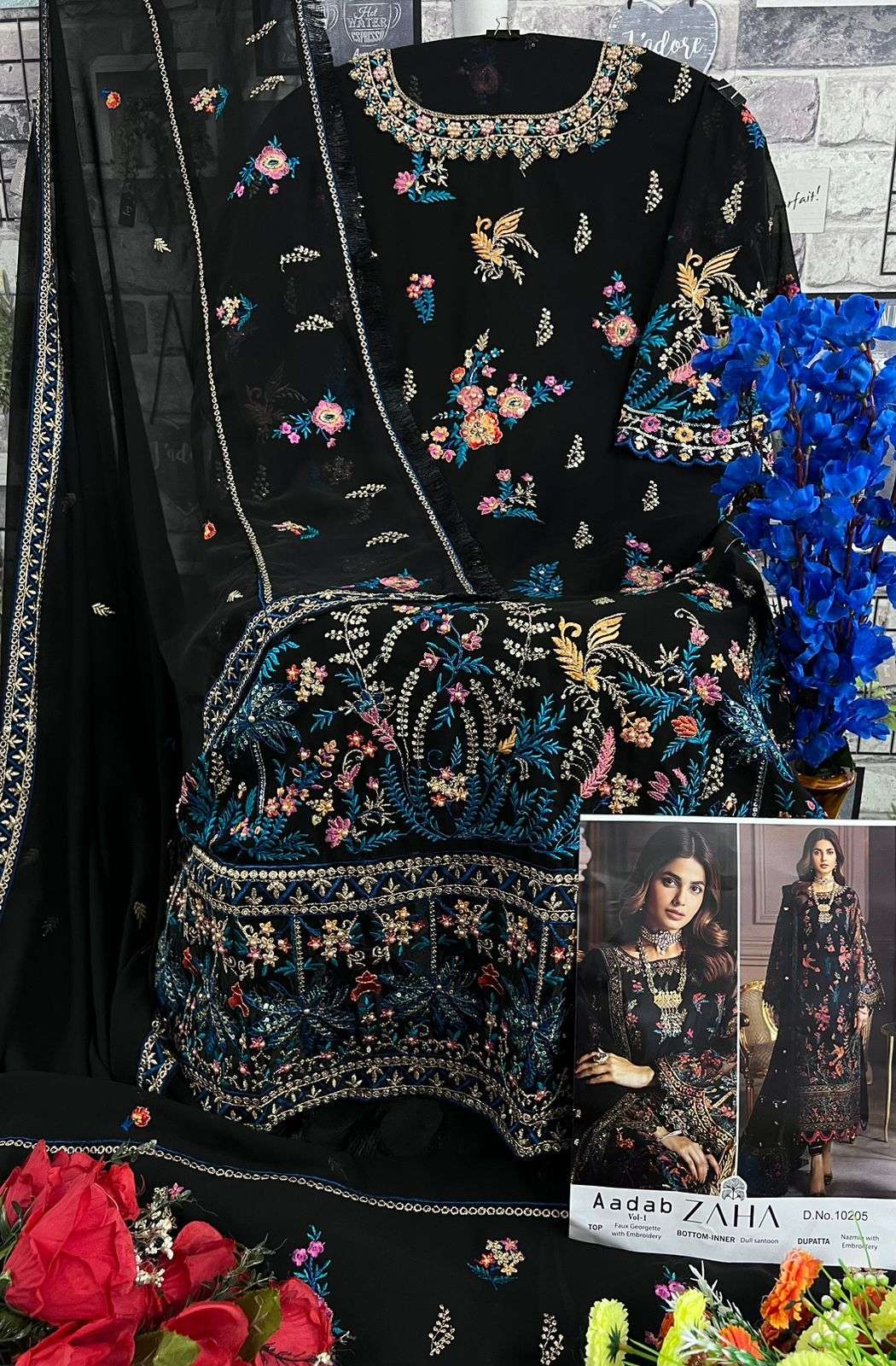 Zaha 10205 Embroidery Salwar Kameez Wholesale catalog