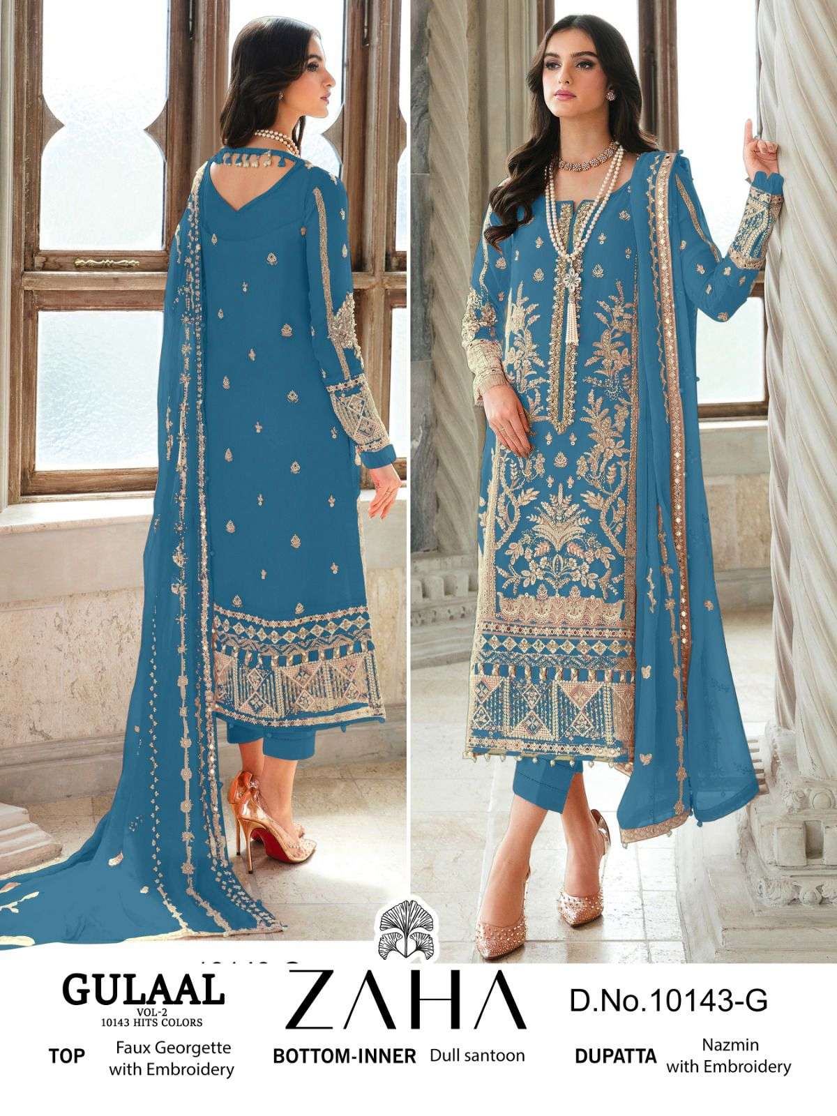Zaha Gulaal 10143 E To H Hit Colors Pakistani Suits Wholesale catalog
