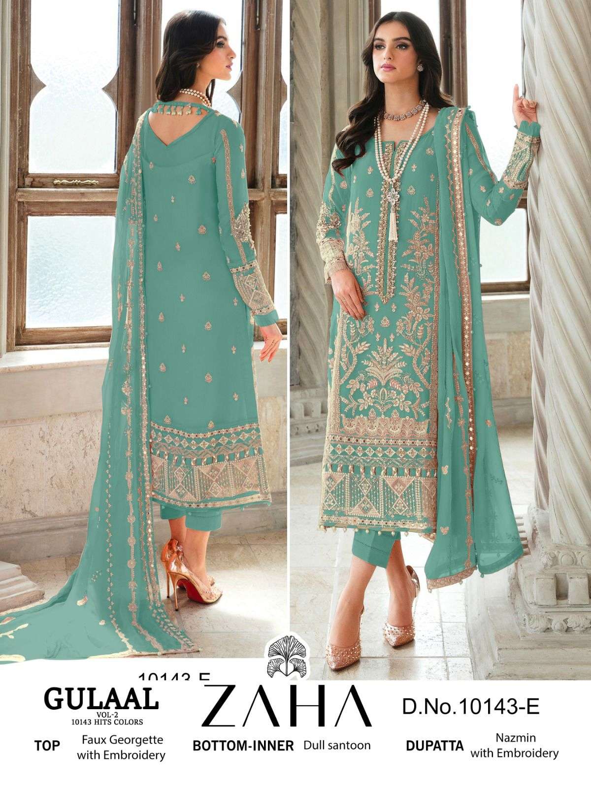 Zaha Gulaal 10143 E To H Hit Colors Pakistani Suits Wholesale catalog