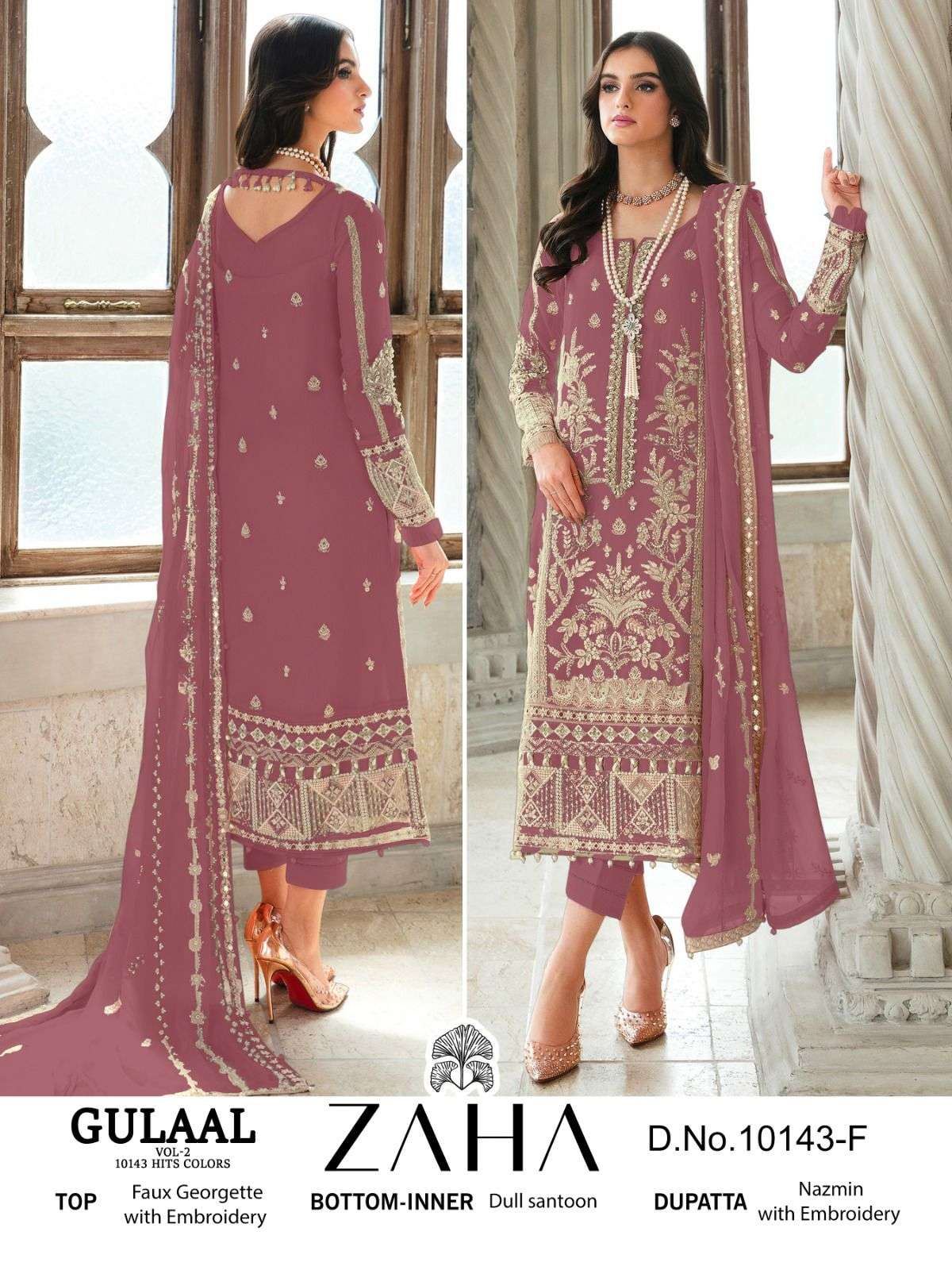 Zaha Gulaal 10143 E To H Hit Colors Pakistani Suits Wholesale catalog
